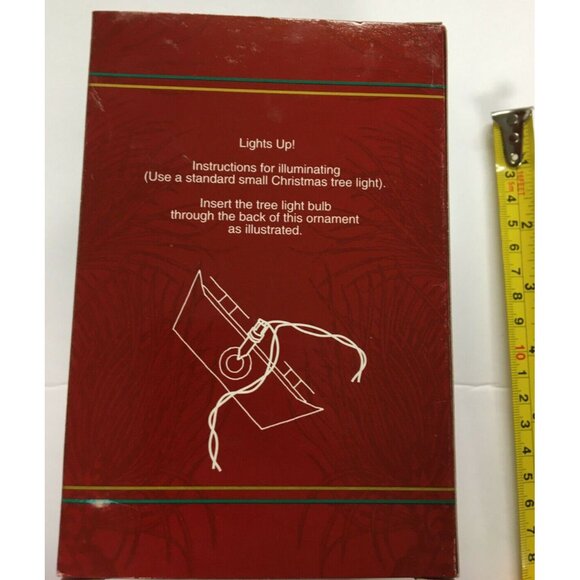 Christmas Ornament  "To All a Good Night" Carlton Cards Lighted Metal #69 - Picture 2 of 5